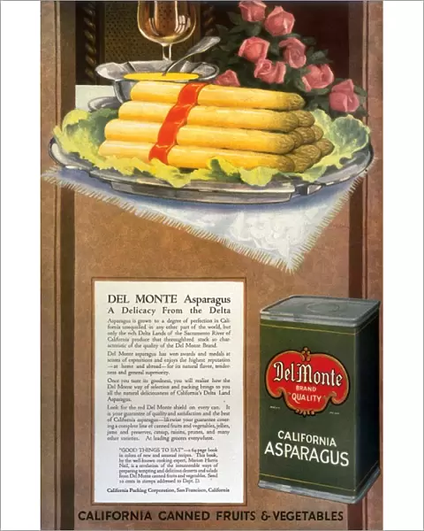 Del Monte 1920s USA asparagus california vegetables