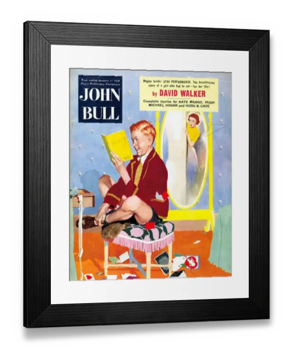 Framed Print : John Bull 1950s UK love diary curiosity magazines Framed Print : John Bull 1950s UK love diary curiosity magazines