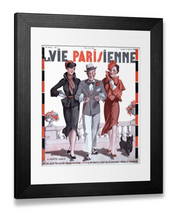Framed Print : La Vie Parisienne 1935 1930s France magazines hats womens sugar daddy daddies Framed Print : La Vie Parisienne 1935 1930s France magazines hats womens sugar daddy daddies