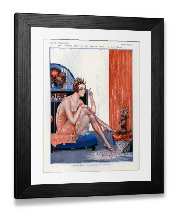 Framed Print : 1920s France La Vie Parisienne Magazine Plate
