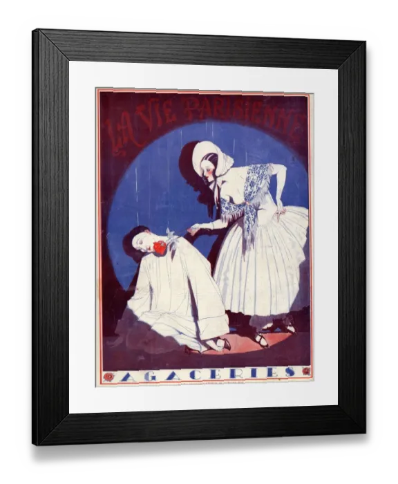 Framed Print : La Vie Parisienne 1923 1920s France illustrations erotica clowns pierrot