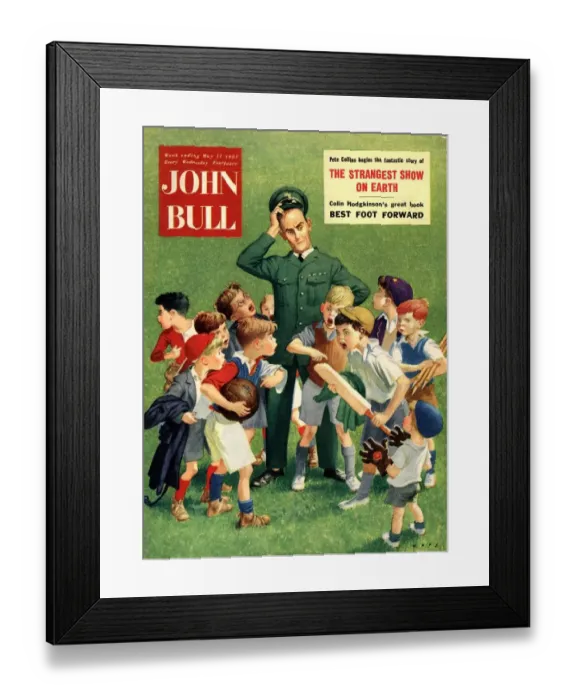 Framed Print : John Bull 1950s UK football cricket magazines Framed Print : John Bull 1950s UK football cricket magazines