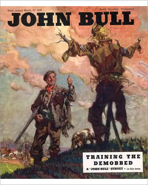 John Bull 1946 1940s UK hunting guns farmers farming scarecrows magazines farms