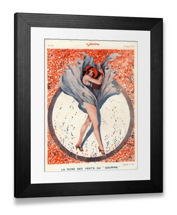 Framed Print : Le Sourire 1931 1930s France erotica glamour womens magazines Framed Print : Le Sourire 1931 1930s France erotica glamour womens magazines