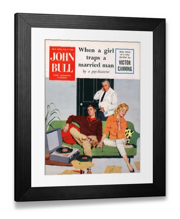 Framed Print : John Bull 1950s UK record players magazines Framed Print : John Bull 1950s UK record players magazines