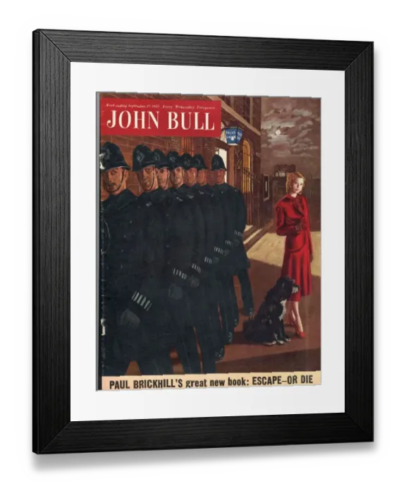 Framed Print : John Bull 1952 1950s UK police magazines Framed Print : John Bull 1952 1950s UK police magazines