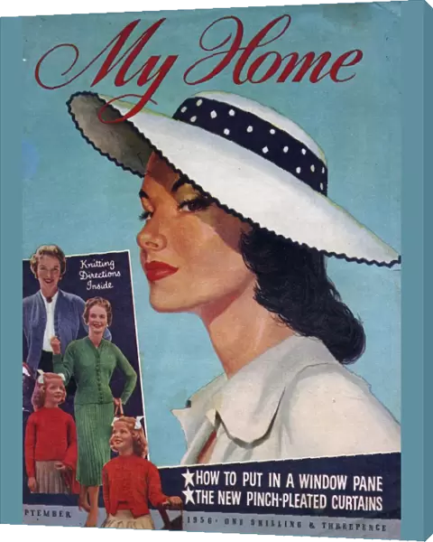 My Home 1956 1950s USA magazines womens hats portraits