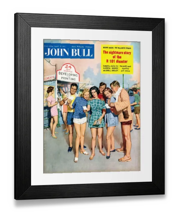 Framed Print : John Bull 1950s UK holidays seaside photographs snaps memories magazines beaches Framed Print : John Bull 1950s UK holidays seaside photographs snaps memories magazines beaches