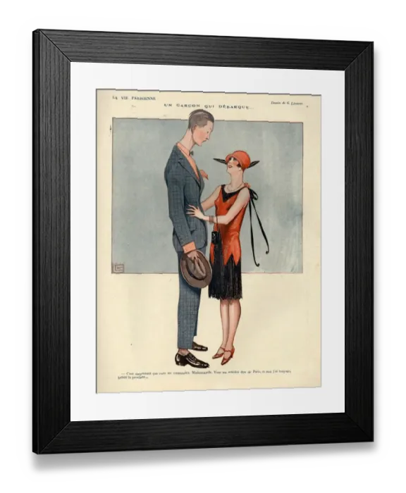 Framed Print : 1920s France La Vie Parisienne Magazine Plate Framed Print : 1920s France La Vie Parisienne Magazine Plate