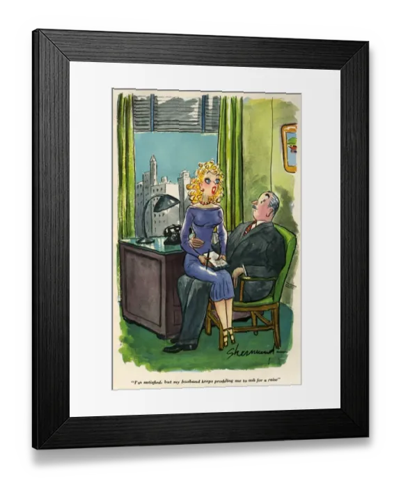 Framed Print : Bosses and Secretaries, 1960s, USA Framed Print : Bosses and Secretaries, 1960s, USA