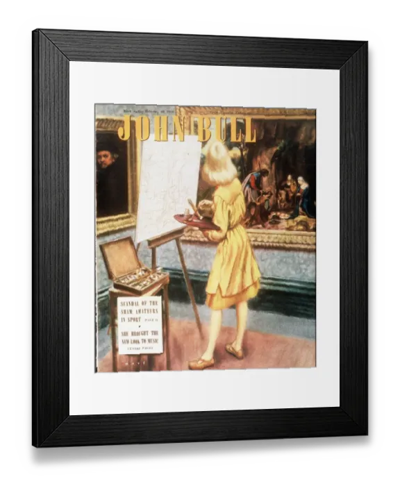 Framed Print : John Bull 1948 1940s UK art painting magazines Framed Print : John Bull 1948 1940s UK art painting magazines