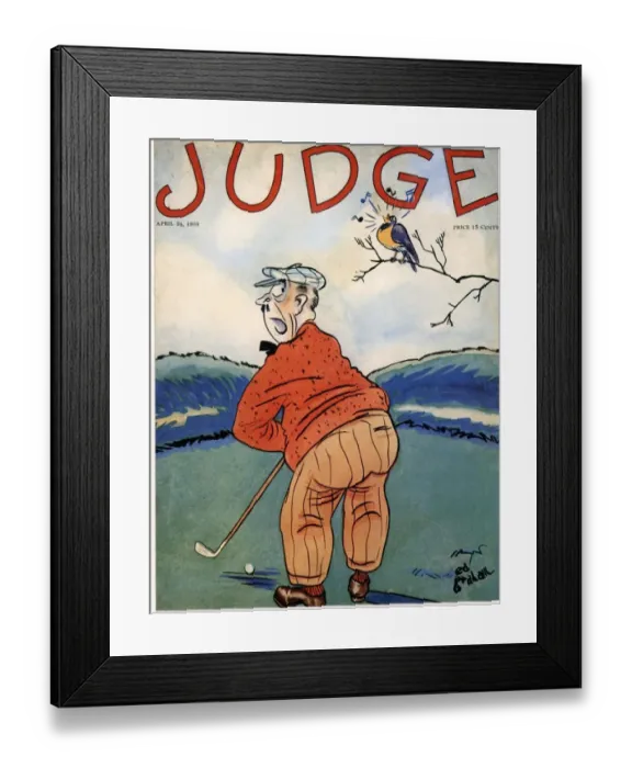 Framed Print : Judge 1930s USA golf magazines