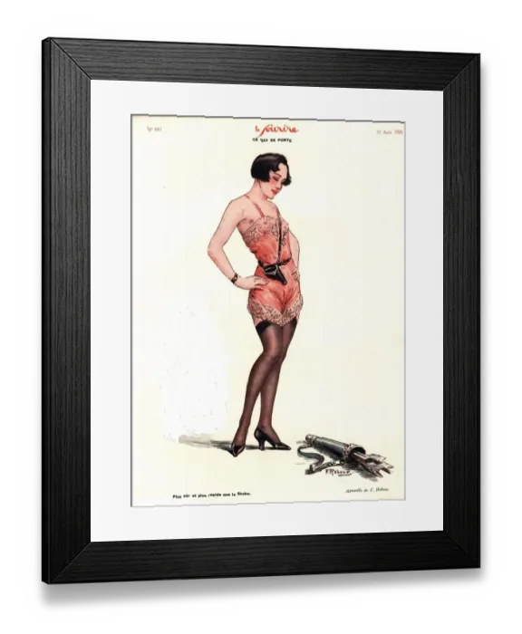 Framed Print : Le Sourire 1929 1920s France erotica valentines day womens underwear magazines valentines Framed Print : Le Sourire 1929 1920s France erotica valentines day womens underwear magazines valentines