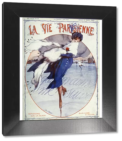 La Vie Parisienne 1920 1920s France Leo Pontan magazines illustrations ice-skating