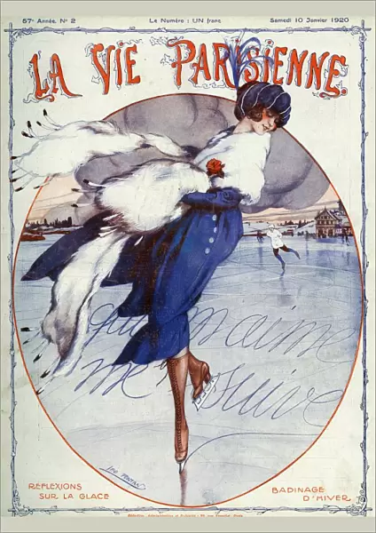 La Vie Parisienne 1920 1920s France Leo Pontan magazines illustrations ice-skating
