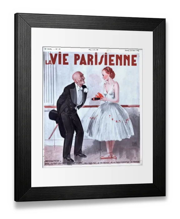 Framed Print : La Vie Parisienne 1935 1930s France magazines mens womens ballet dancers gifts presents