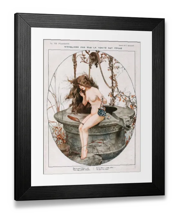 Framed Print : La Vie Parisienne 1920 1920s France cc applying make-up makeup lipsticks nudes naked Framed Print : La Vie Parisienne 1920 1920s France cc applying make-up makeup lipsticks nudes naked