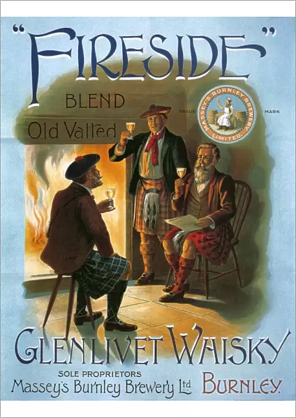 Glenlivet 1904 1900s UK whisky alcohol whiskey advert Scotch Scottish fireplaces