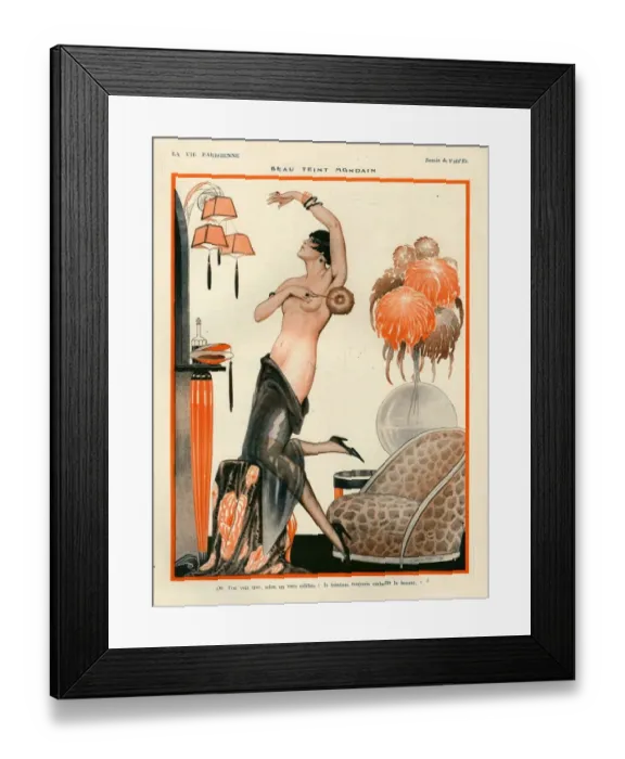 Framed Print : 1920s, France, La Vie Parisienne, Magazine Plate Framed Print : 1920s, France, La Vie Parisienne, Magazine Plate