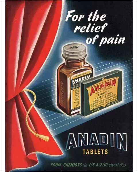 Anadin 1940s UK medicine tablets medical