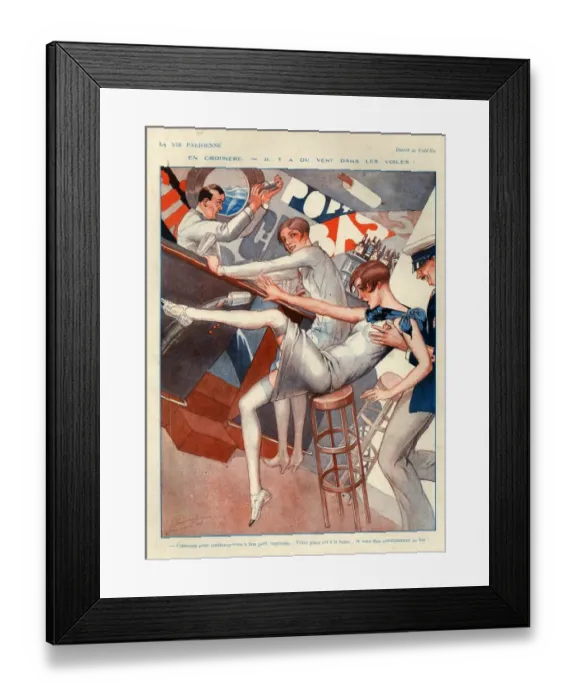 Framed Print : 1920s France La Vie Parisienne Magazine Plate Framed Print : 1920s France La Vie Parisienne Magazine Plate