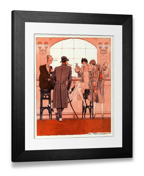 Framed Print : Le Sourire 1920s France bars cocktails mens womens dating flirting magazines clothing Framed Print : Le Sourire 1920s France bars cocktails mens womens dating flirting magazines clothing