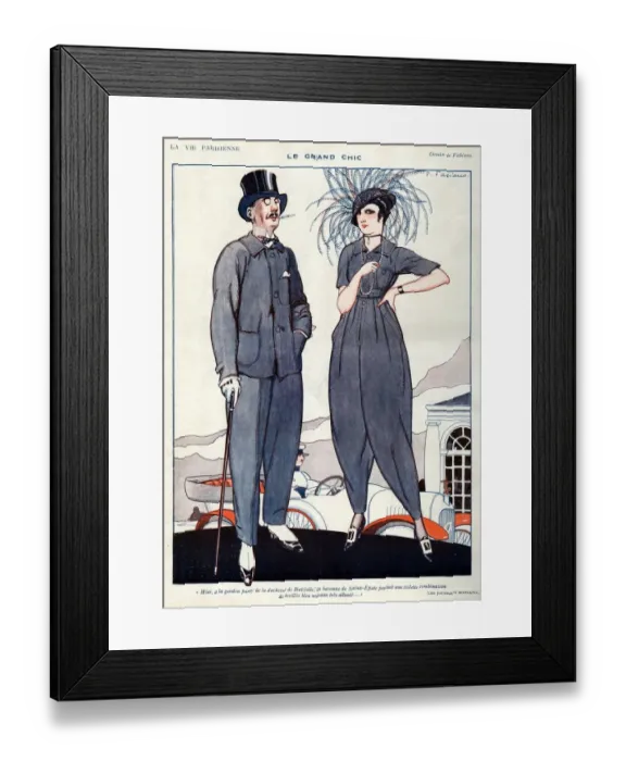 Framed Print : La Vie Parisienne 1920 1920s France Fabien Fabiano Illustrations cars mens womens Framed Print : La Vie Parisienne 1920 1920s France Fabien Fabiano Illustrations cars mens womens