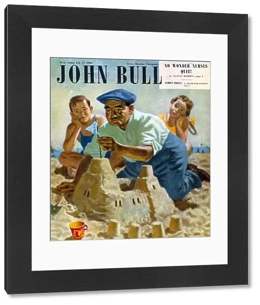 John Bull 1948 1940s UK holidays expressions sand castles flags bored beaches seaside