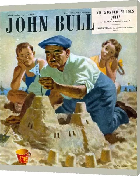 John Bull 1948 1940s UK holidays expressions sand castles flags bored beaches seaside
