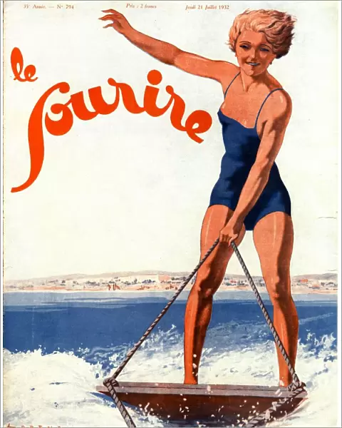 Le Sourire 1932 1930s France water ski magazines