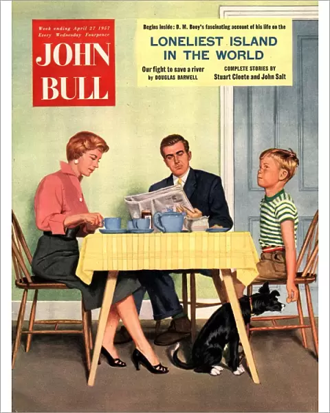 John Bull 1950s UK dogs tea time eating magazines