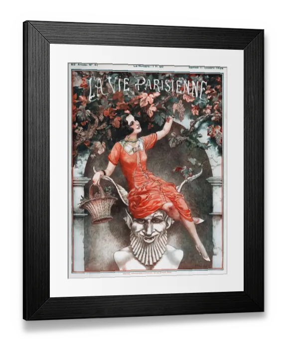 Framed Print : La Vie Parisienne 1924 1920s France Cheri Herouard magazines illustrations picking Framed Print : La Vie Parisienne 1924 1920s France Cheri Herouard magazines illustrations picking