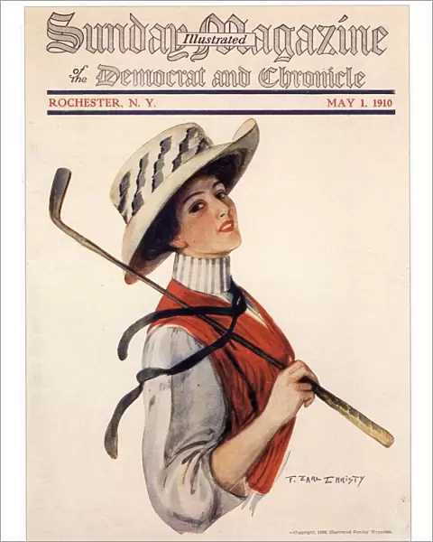 Sunday Magazine 1910s USA golf womens hats portraits magazines