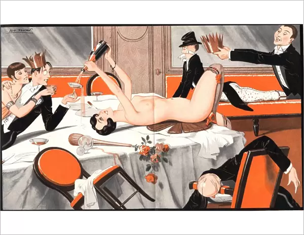 Le Sourire 1920s France erotica drunks orgies champagne party magazines