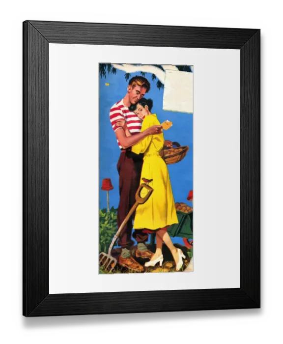 Framed Print : Romance, 1950s, UK Framed Print : Romance, 1950s, UK
