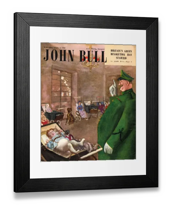 Framed Print : John Bull 1949 1940s UK babies prams magazines baby Framed Print : John Bull 1949 1940s UK babies prams magazines baby