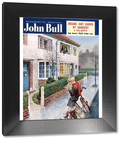 John Bull 1950s UK reading comics newspaper boy