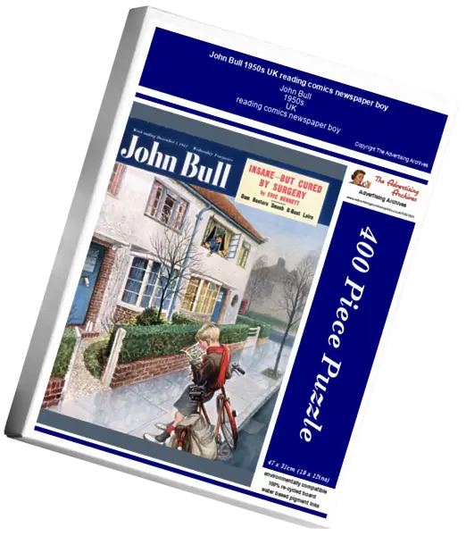 John Bull 1950s UK reading comics newspaper boy