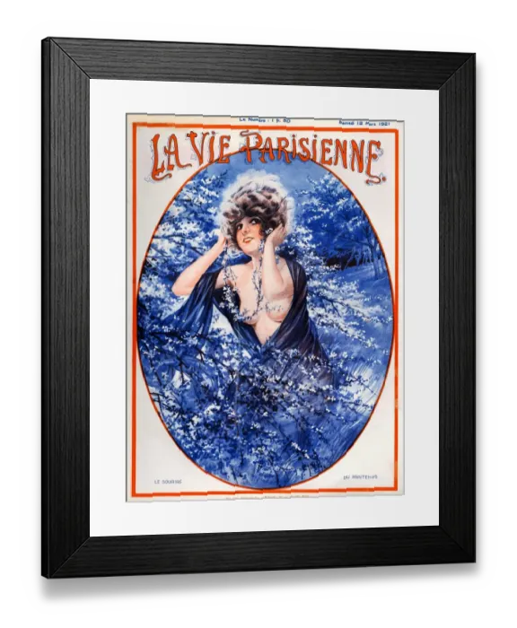 Framed Print : 1920s France La Vie Parisienne Magazine Cover Framed Print : 1920s France La Vie Parisienne Magazine Cover