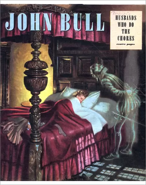 John Bull 1947 1940s UK sleep four poster beds ghosts haunted houses magazines sleeping