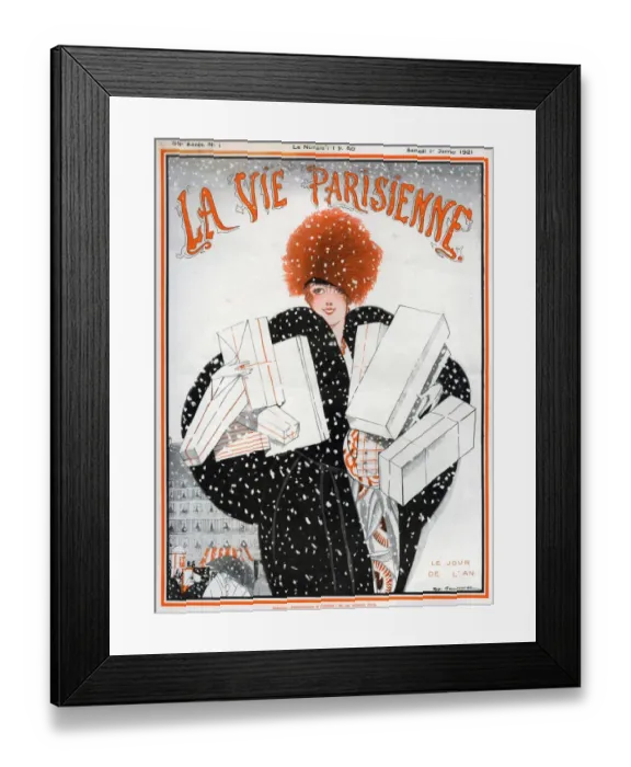 Framed Print : 1920s France La Vie Parisienne Magazine Cover Framed Print : 1920s France La Vie Parisienne Magazine Cover