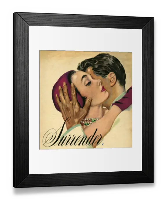 Framed Print : Romance 1950 1950s UK Coby Whitmore womens story illustrations cpi W hugging embracing Framed Print : Romance 1950 1950s UK Coby Whitmore womens story illustrations cpi W hugging embracing