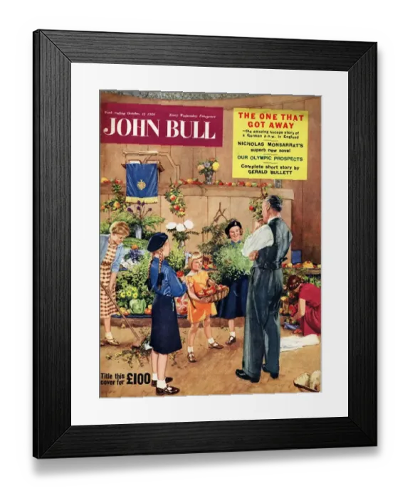 Framed Print : John Bull 1956 1950s UK girl guides brownies magazines Framed Print : John Bull 1956 1950s UK girl guides brownies magazines
