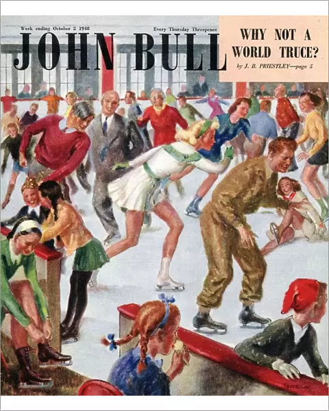 John Bull 1948 1940s UK snow ice skating winter seasons magazines