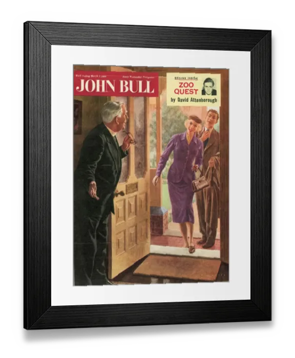 Framed Print : John Bull 1950s UK love vicars priests marriages weddings magazines Framed Print : John Bull 1950s UK love vicars priests marriages weddings magazines