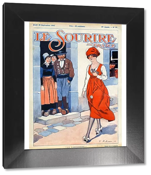 Le Sourire 1917 1910s France cc magazines youth walking watching