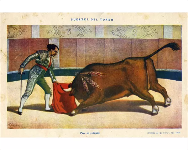 El Ruedo 1882 1880s Spain cc bull fights fighting matadores matadors dangerous bulls