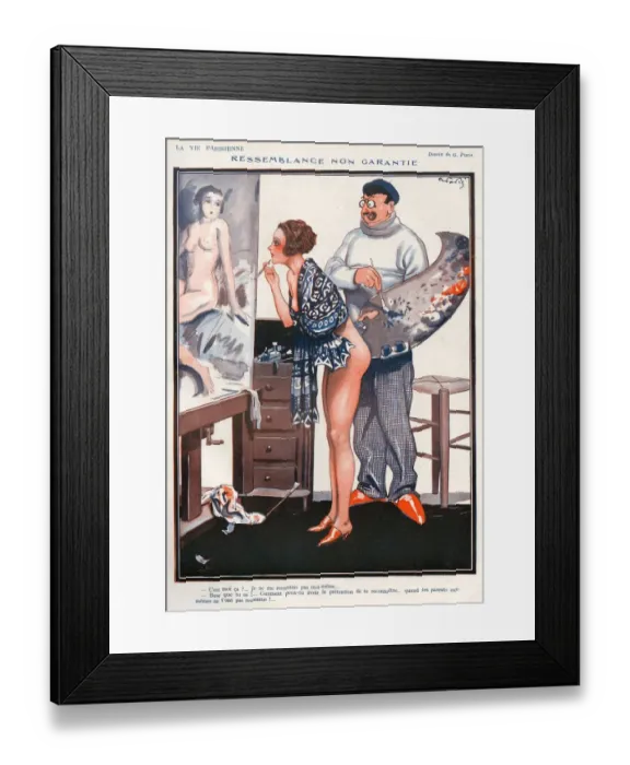 Framed Print : La Vie Parisienne 1924 1920s France Georges Pavis illustrations erotica artists