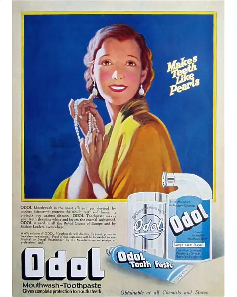 1920s, UK, Odol, Magazine Advert