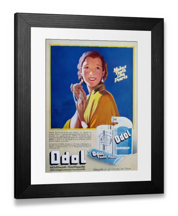 Framed Print : 1920s, UK, Odol, Magazine Advert Framed Print : 1920s, UK, Odol, Magazine Advert